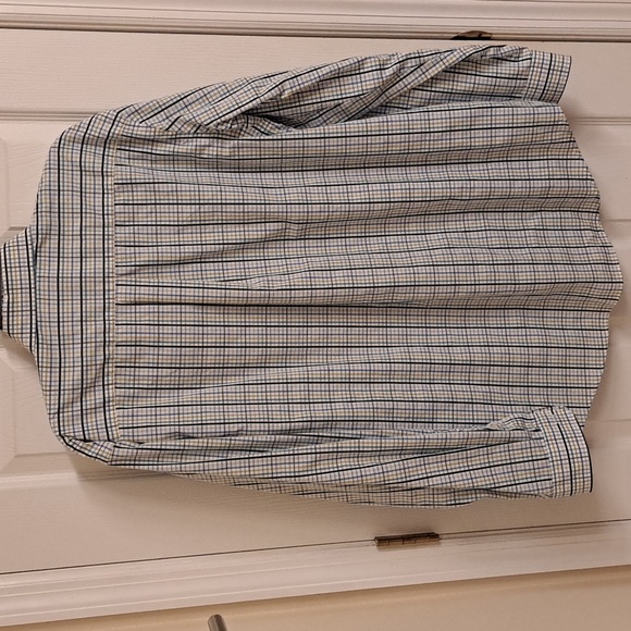 Van Heusen Long Sleeve Button-Front Shirt, Blue, Yellow, White, Black Stripes - Picture 5 of 5